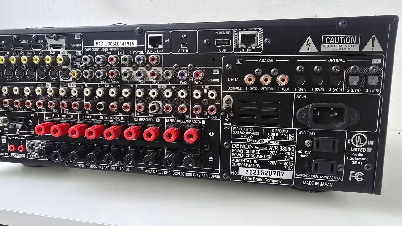 Receiver Denon AVR-3808CI 7.1 Japonês Completo - Aparelhos de Som