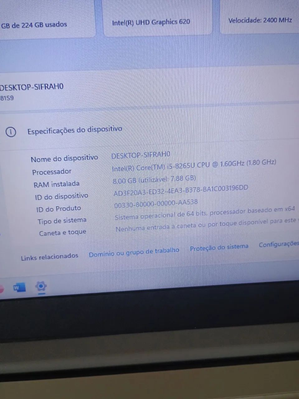 Notebook * Lenovo*  i5 8° Ger. (Leia e veja as fotos) - Foto 5