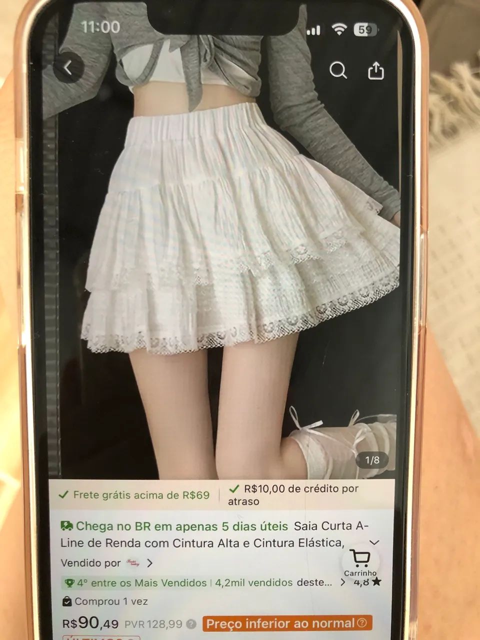 Saia  branca  - Foto 2