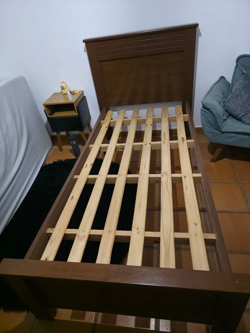 Vendo Cama Solteiro+Colchão solteiro Ecoflex d33 PRA SAIR RÁPIDO!! - Foto 5