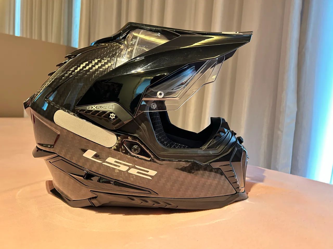 Capacete LS2 Explorer Solid Carbon - Foto 3