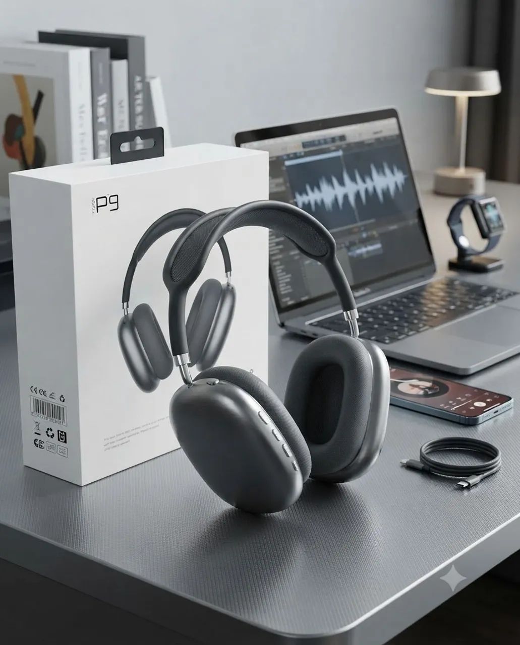 Headphone Bluetooth - P9 com cancelamento de ruídos - entrega imediata