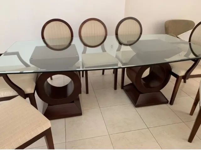Mesa de jantar 2,20 x 1,20 com 08 cadeiras  - Foto 3
