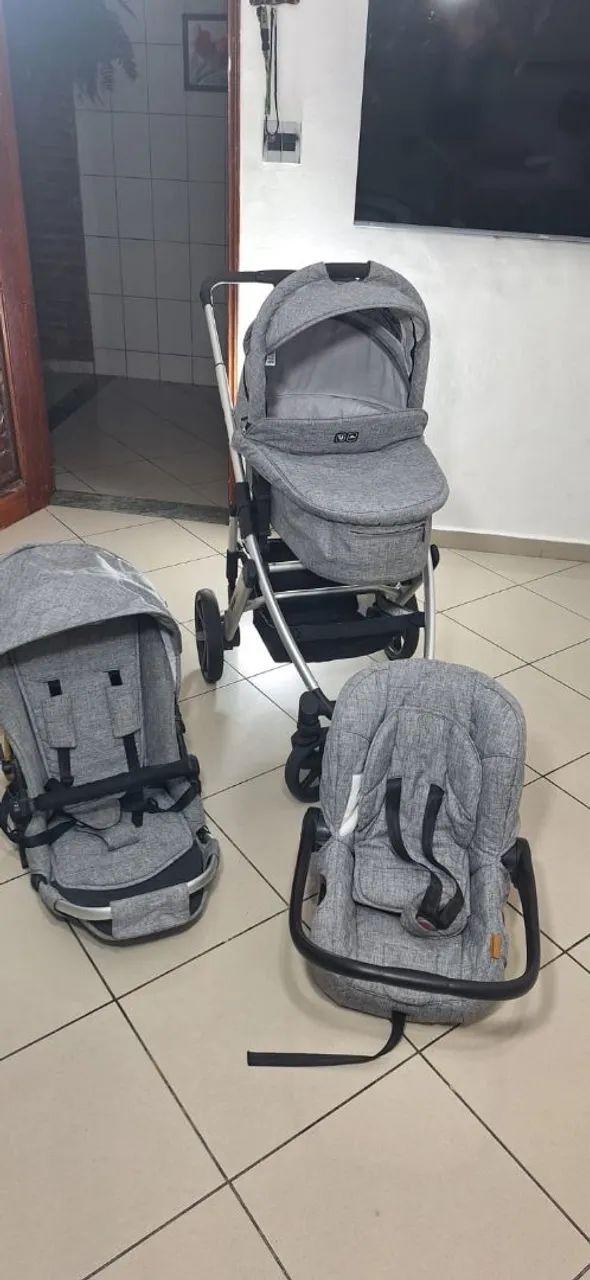KIT CARRINHO BEBÊ 3 EM 1 - Foto 5