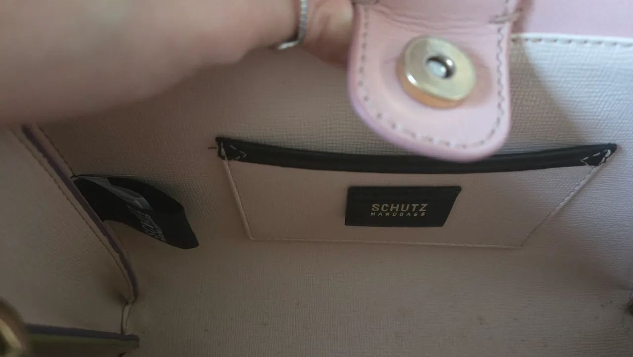 Shutz Bolsa de Couro Original Rose - Foto 4