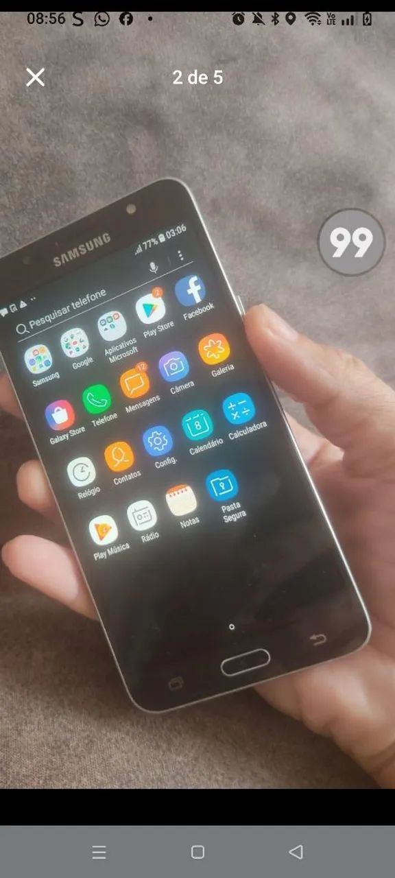 Celular J7 prata - Foto 2