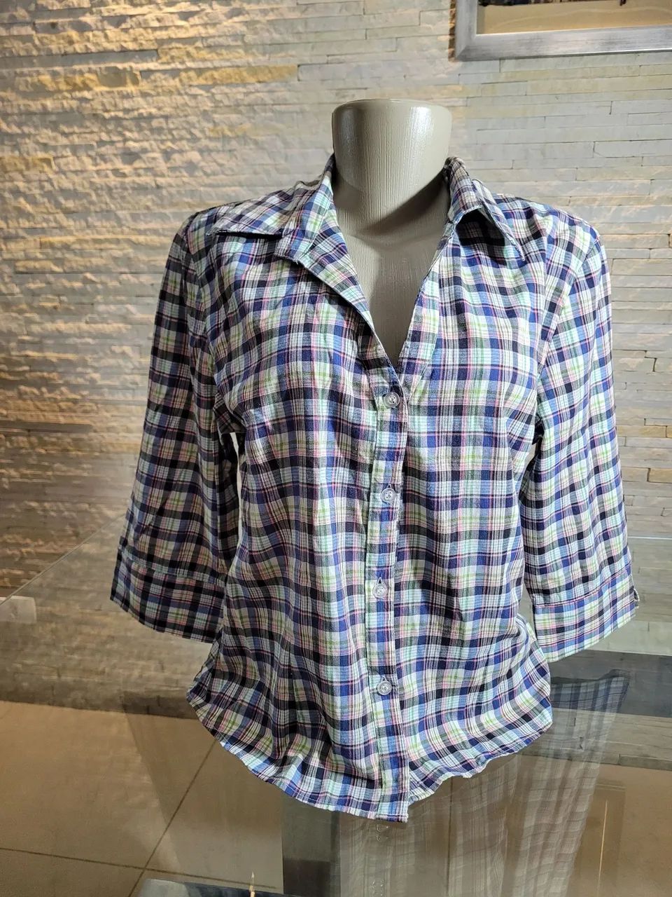 Camisa feminina xadrez M