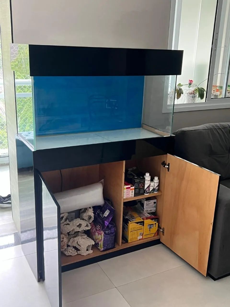 Aquário Completo 200L Água Doce ou Marinho Fish Only - Foto 2