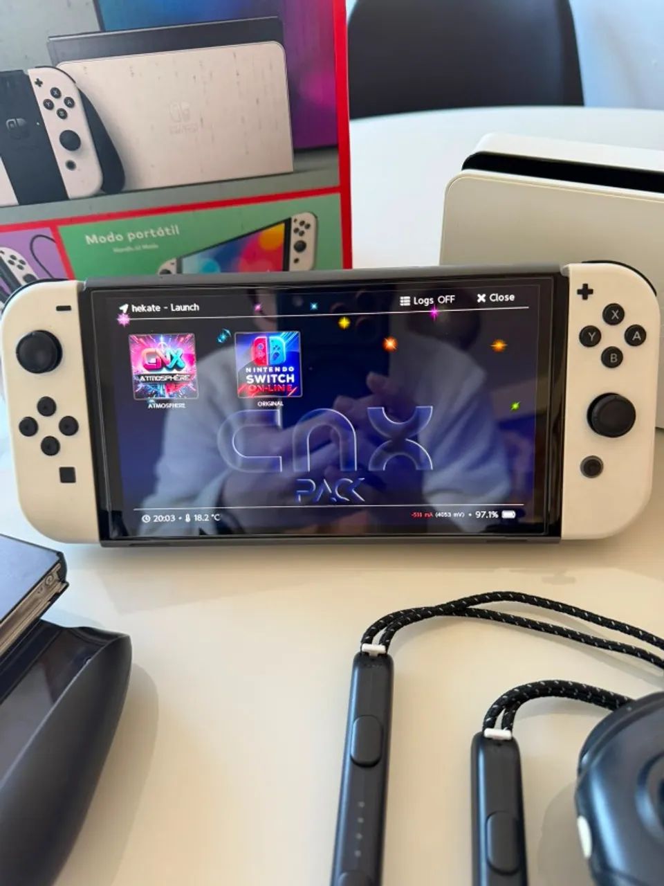 Nintendo Switch OLED Branco Desbloqueado com caixa - Foto 3