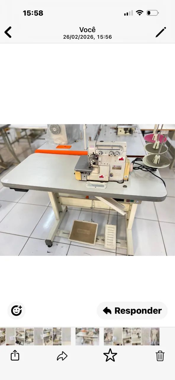 Máquina Overlok pegasus semi nova 
