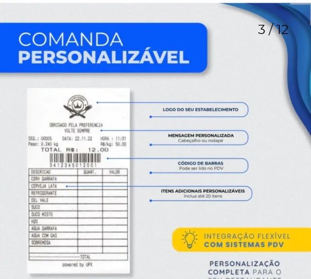 Balança comercial com impressora  - Foto 5