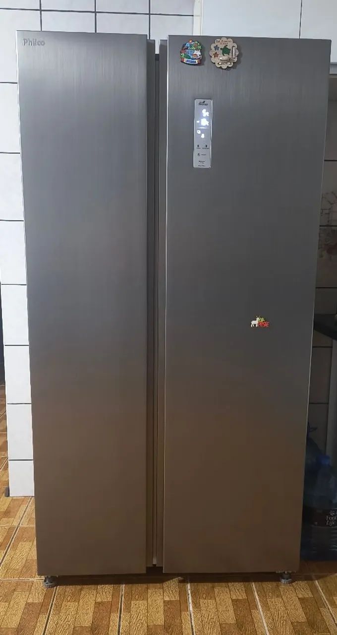 Geladeira 437L Philco Inverter Side by Side Inox - Geladeiras e