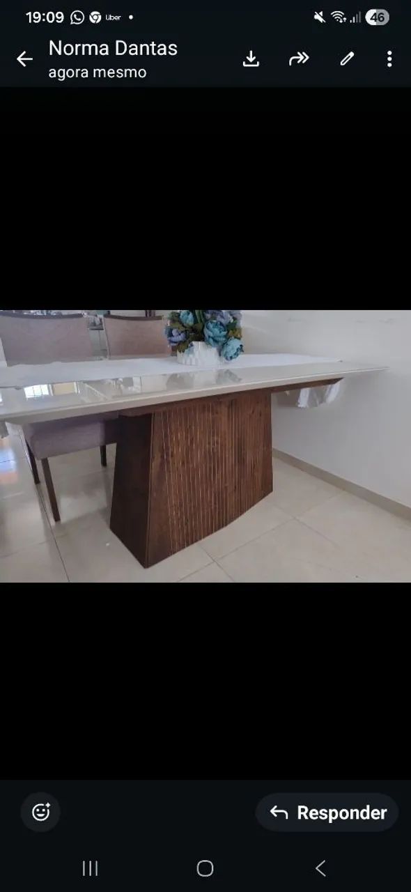 Mesa semi nova com 06 cadeiras - Foto 4