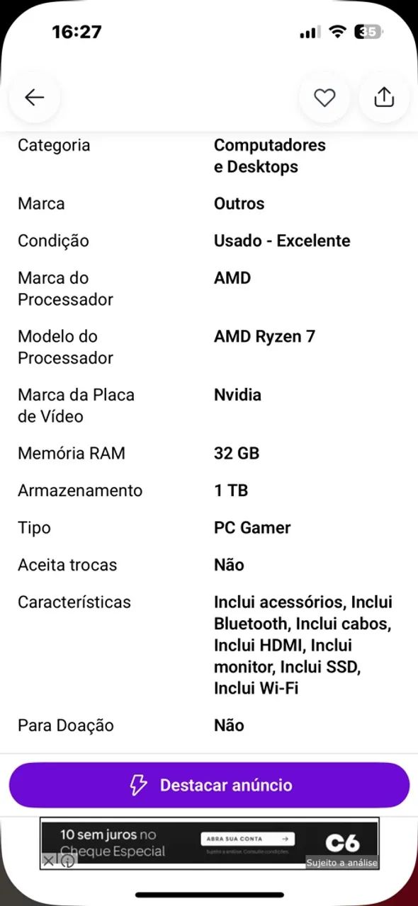 VENDO PEÇAS DE COMPUTADOR, valor à consultar! - Foto 4
