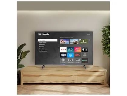 Smart TV AOC 50 polegadas 4K UHD Roku TV | Nova, Lacrada na Caixa