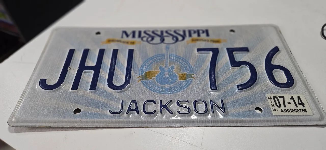 Placa de licença americana 