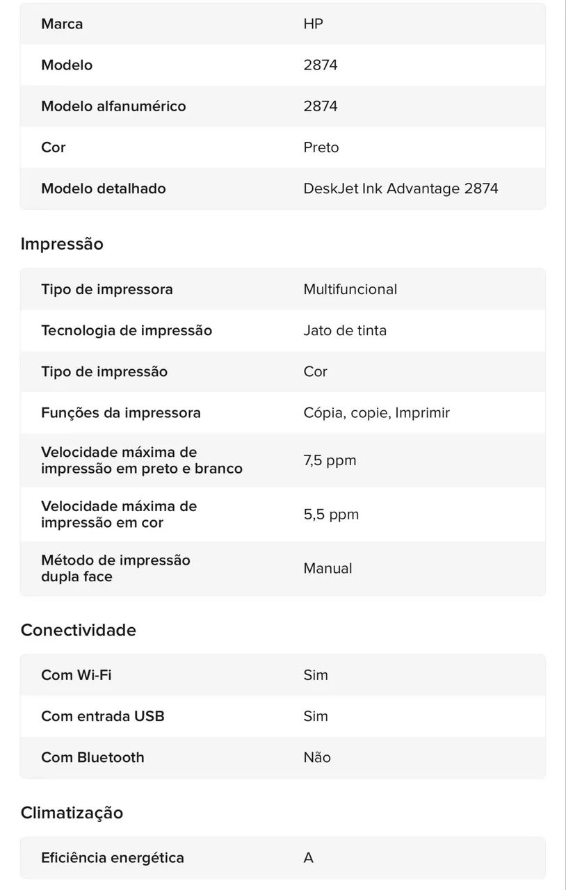 Impressora Deskjet HP advantage 2874 WIFI/USB - Foto 5