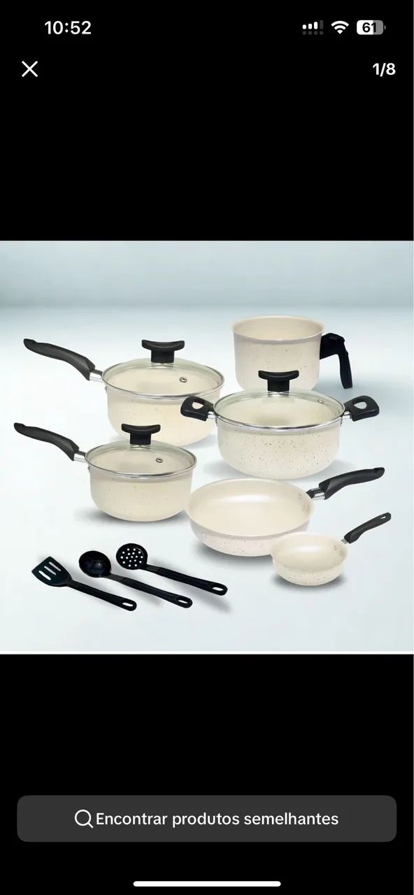 KIT COM 6 PANELAS DE TEFLON