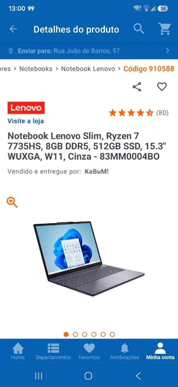 Notebook Lenovo slim - Foto 5