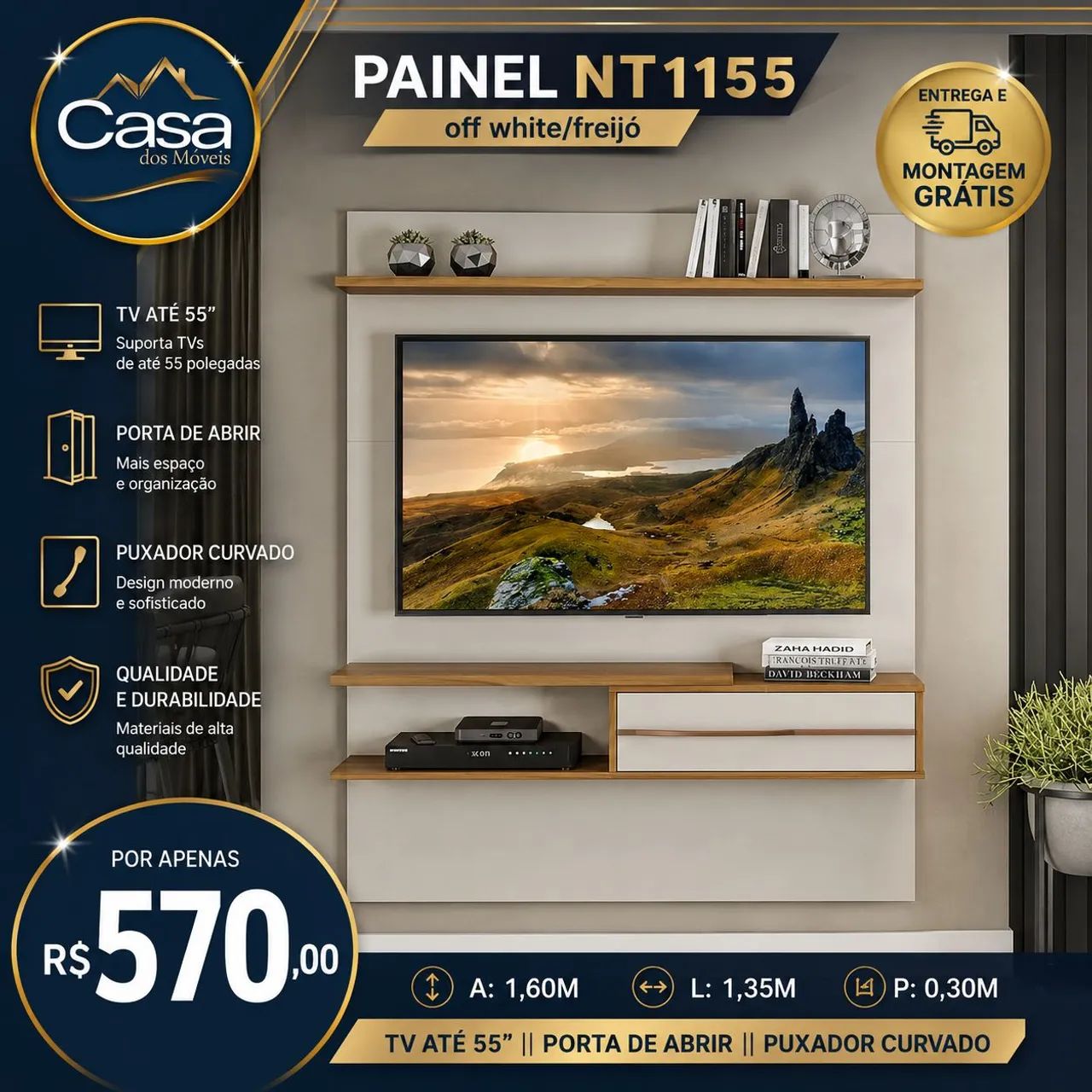 Painel NT1155 Freijó off white 