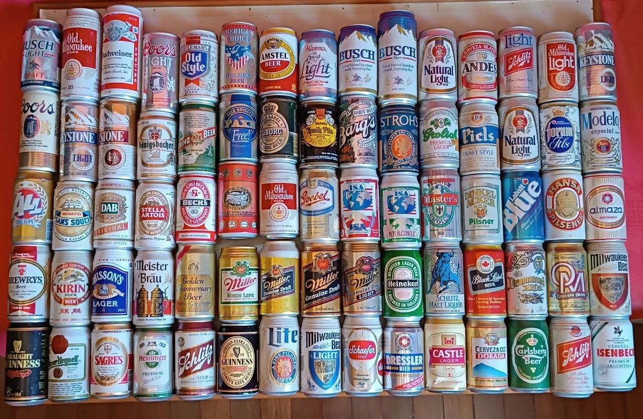LATAS VAZIAS DE CERVEJA DECADA DE 90