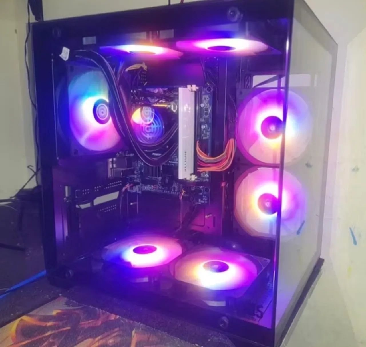 Kit 5 Fans 120mm RGB Rainbow Acegeek RW12 - Alto Fluxo + Silenciosa - Foto 2