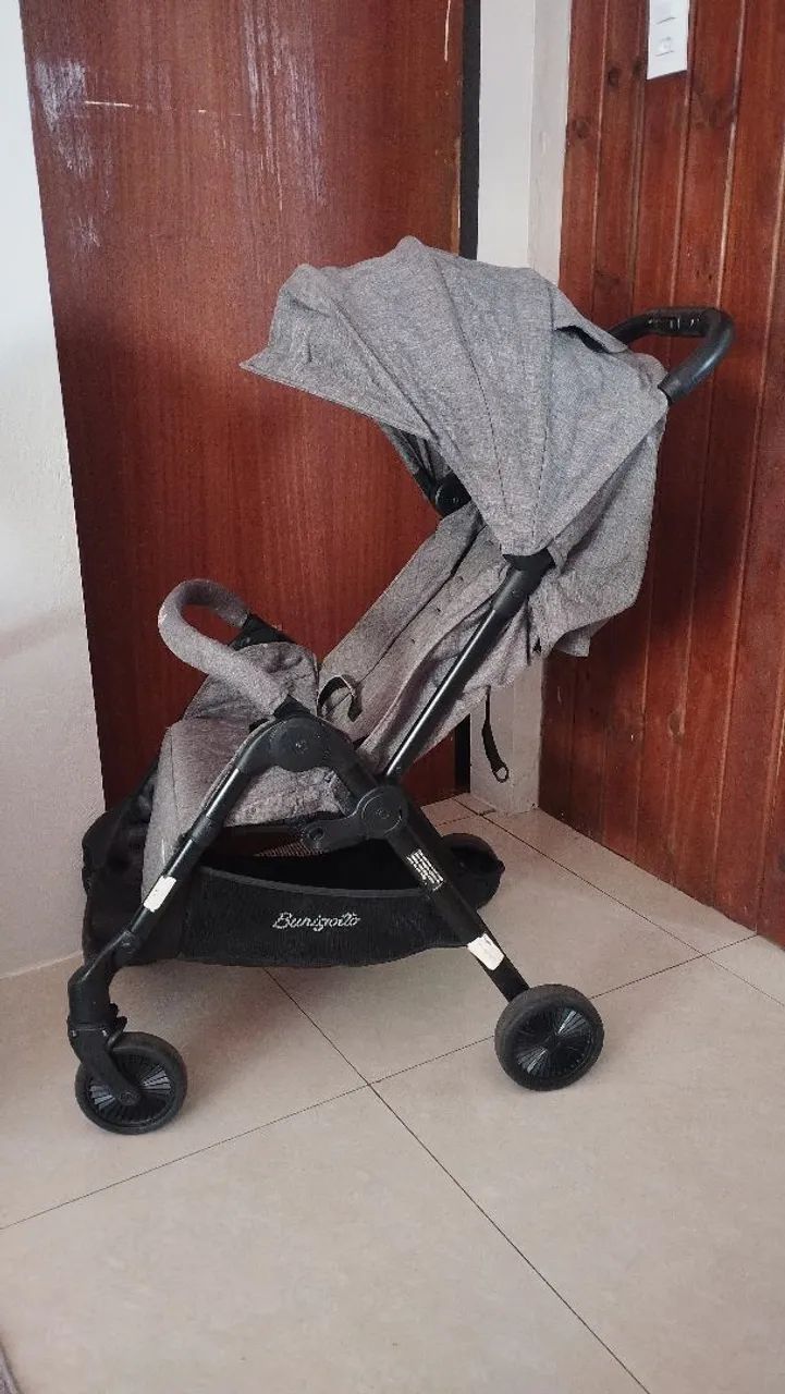 Carrinho de Bebê Burigotto Genius - Cinza - Foto 2