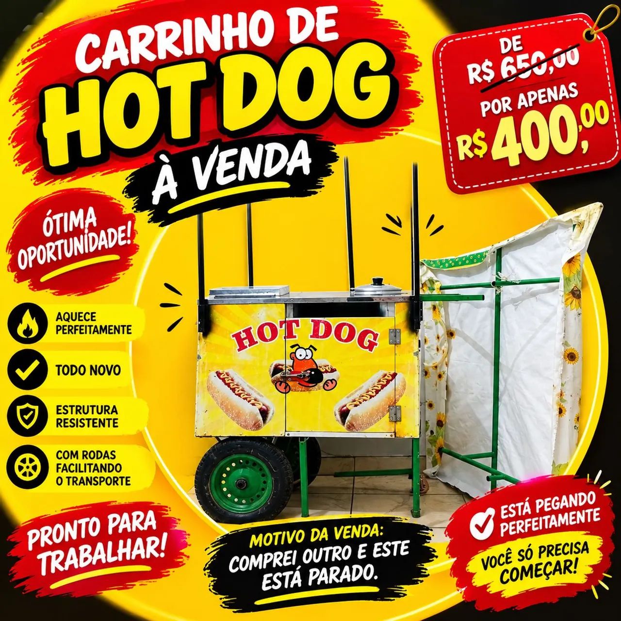 Carrinho de cachorro quente 