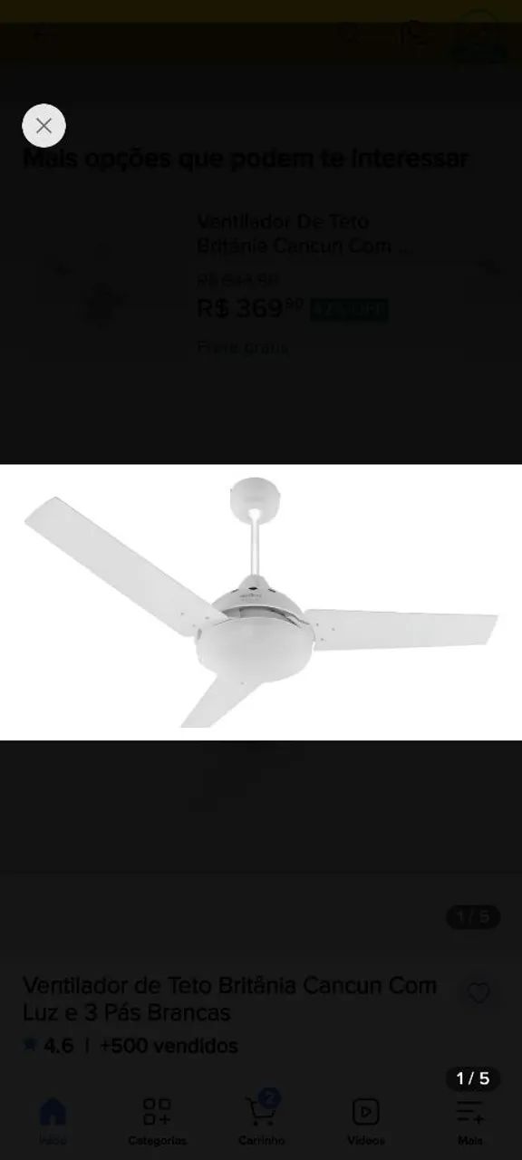 Ventilador de teto