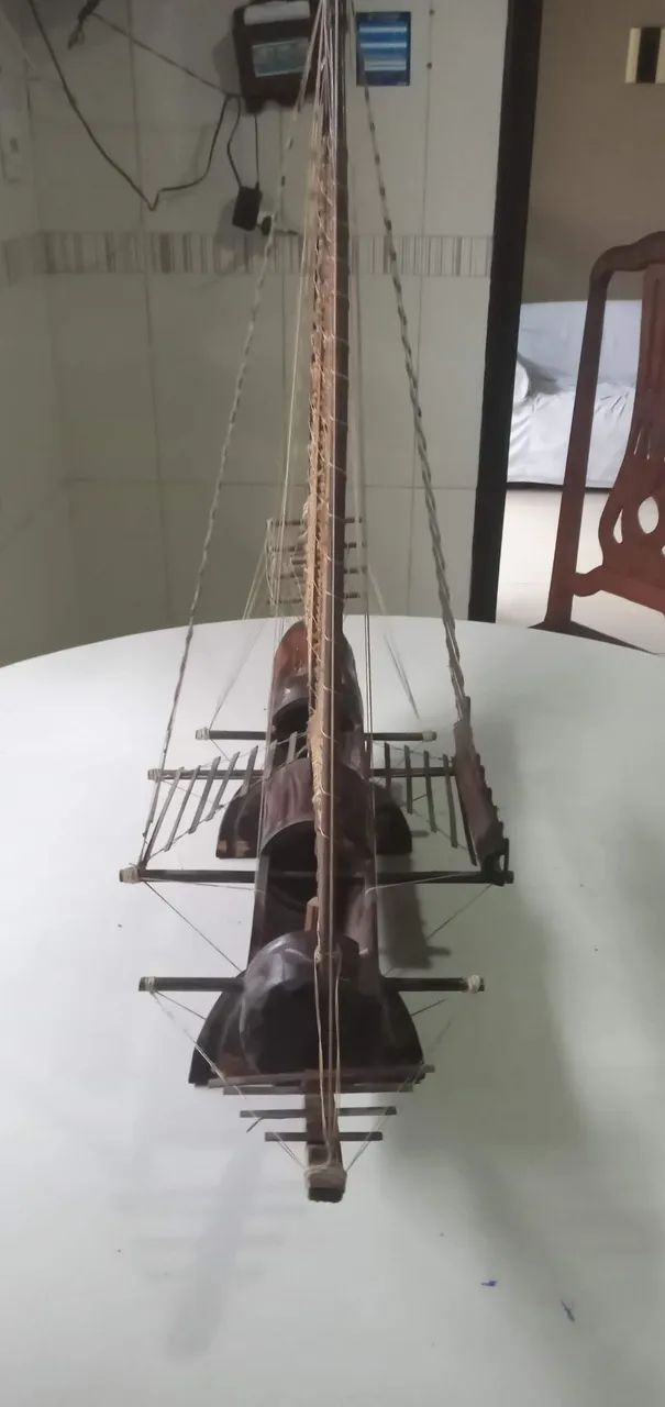 Barco de bambu decorativo  - Foto 4