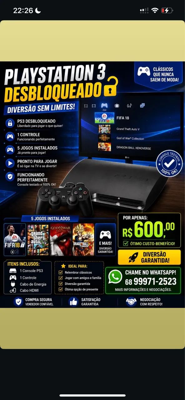 PlayStation 3 Desbloqueado 