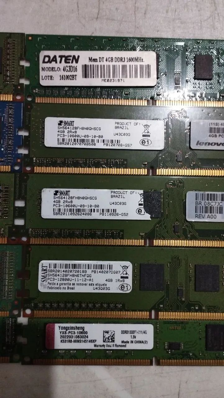 Lote de memórias DDR3 4GB PC - Foto 3