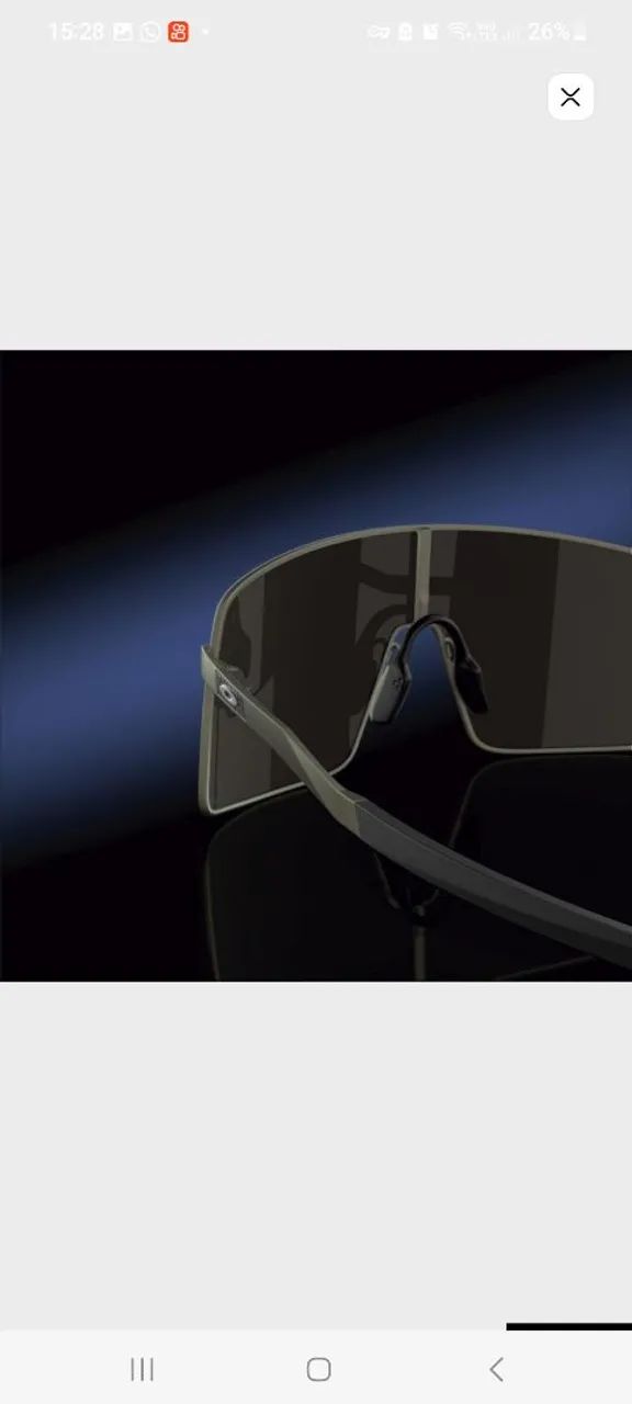 Óculos de Sol Oakley Sutro TI Satin Lead Prizm Sapphire  - Foto 4