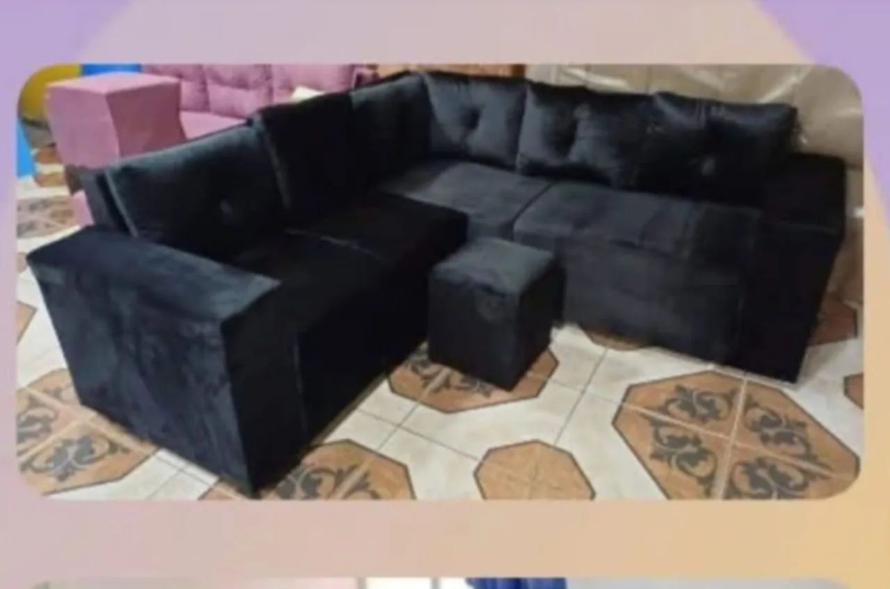 Ofertas sofá d canto compre o sofá ganhe um puff