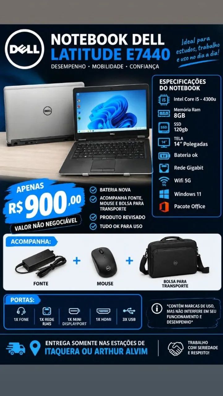 Notebook Dell Latitude E7440