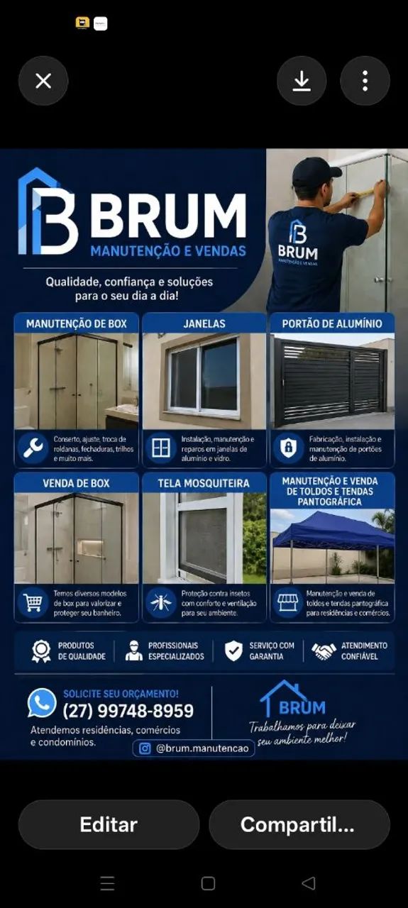 Manutenções Vidraçaria 