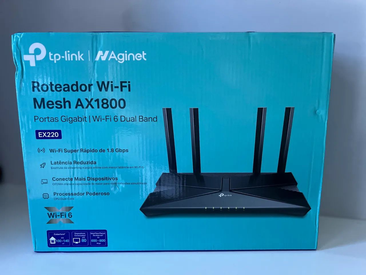 Roteador Wireless Gigabit 10/100/1000 WI-FI 6 Dual BAND 2.4/5GHZ AX1800 EX220 BR - TP-LINK - Foto 3