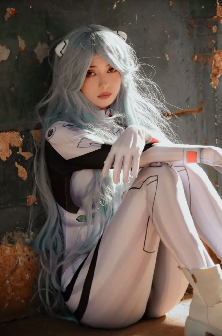 Peruca longa azul cosplay - Foto 3