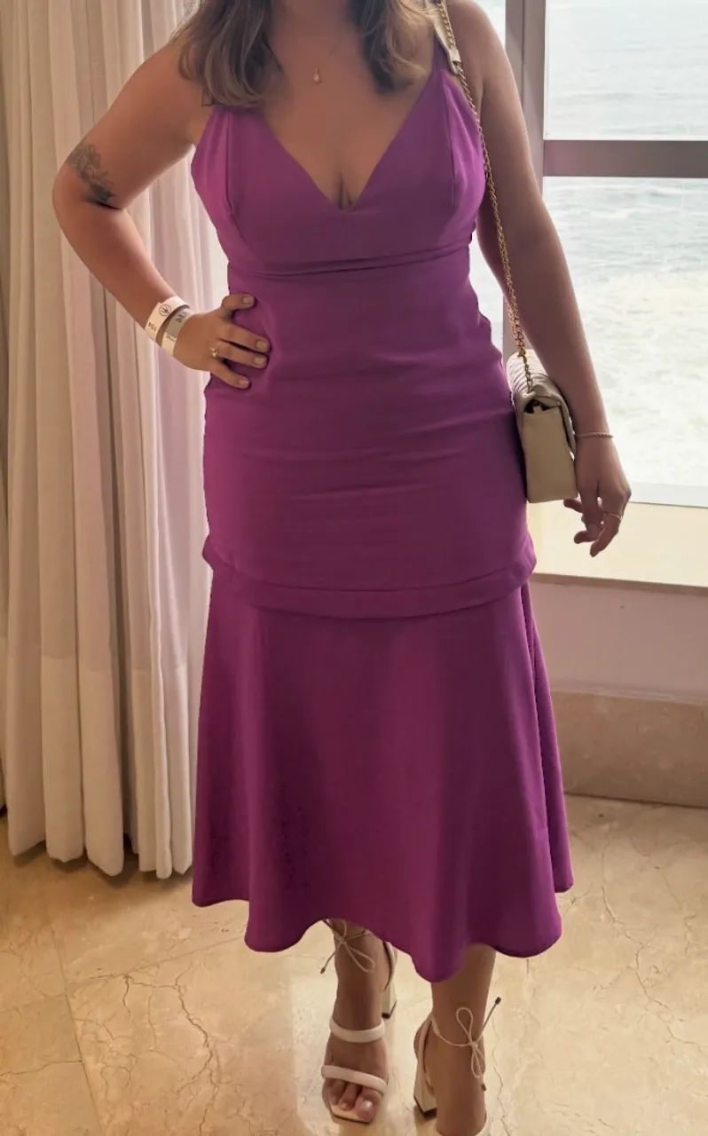 Vestido Midi - Lilás  - Foto 4