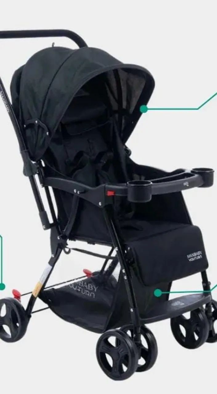 Carrinho de Bebê com Alça Reversível YouTurn Maxi Baby. <br> - Foto 4