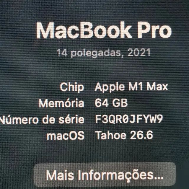 MACBOOK PRO 14" M1 MAX 64/1TB 32GPU - 261C - 83% - Foto 3