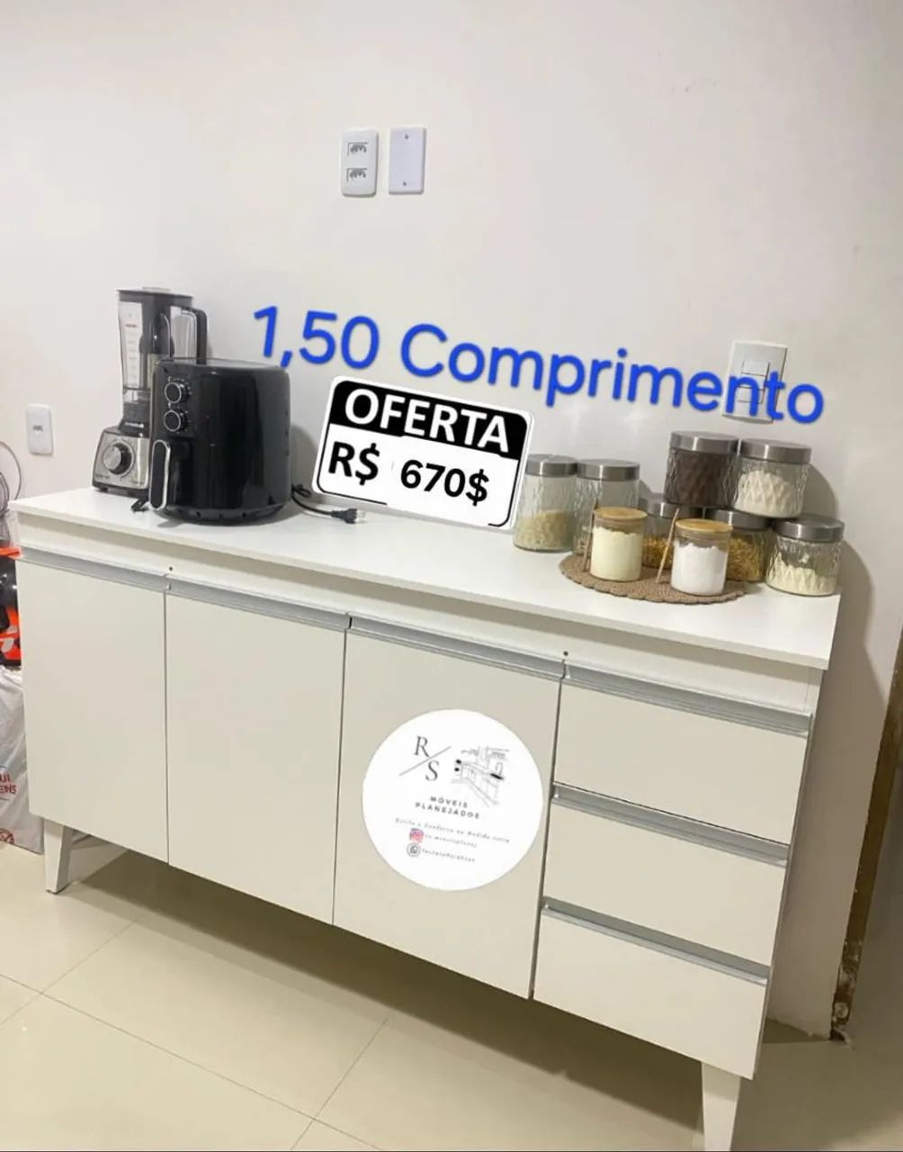 Balcão de cozinha 1.50 mdf