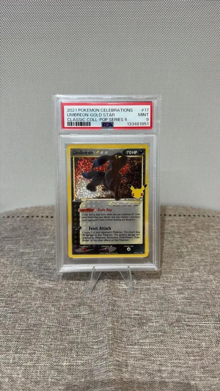 Carta graduada PSA 9 Umbreon Celebrações