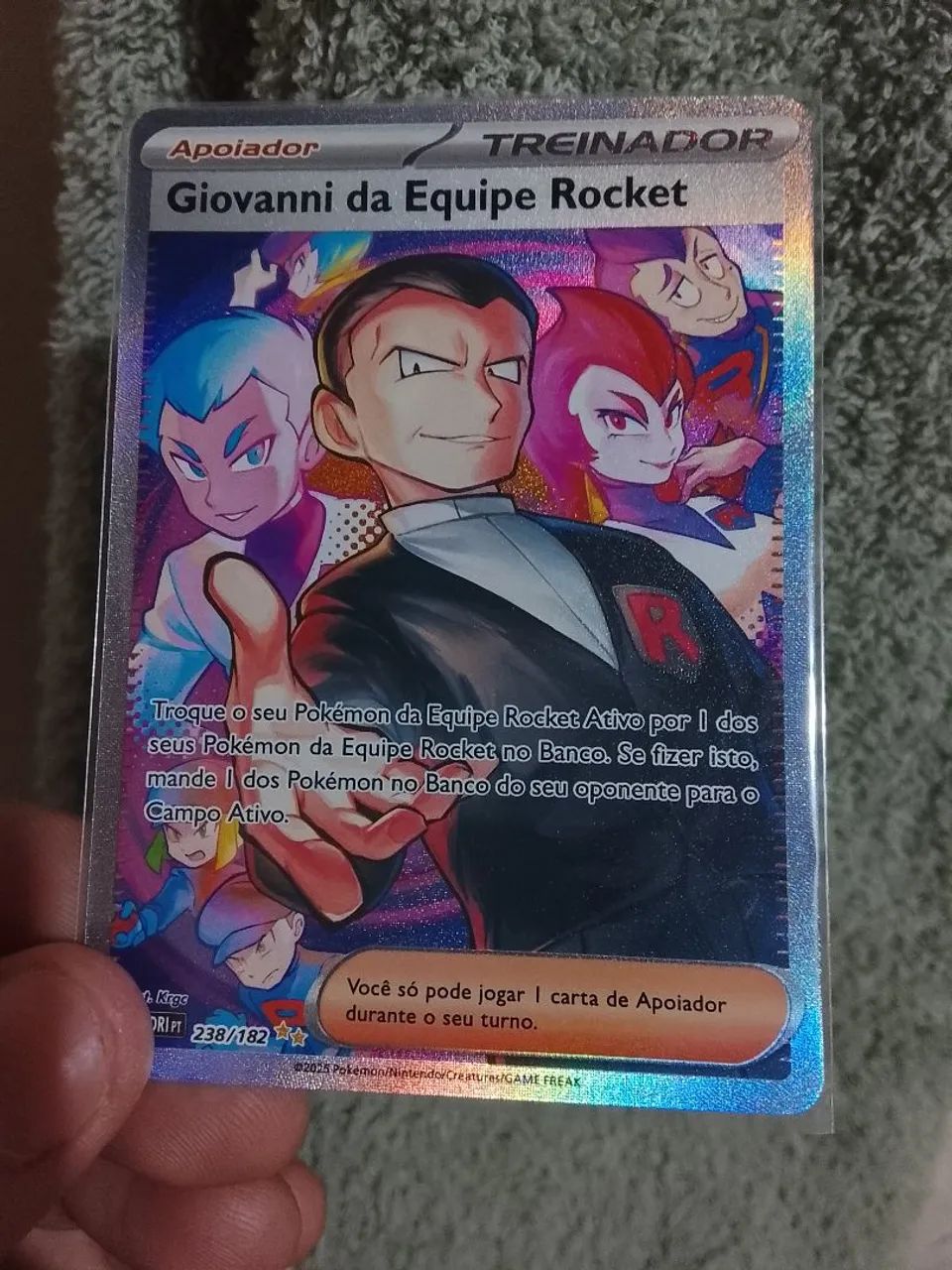 Carta Giovanni da Equipe Rocket Original Nova! - Foto 4