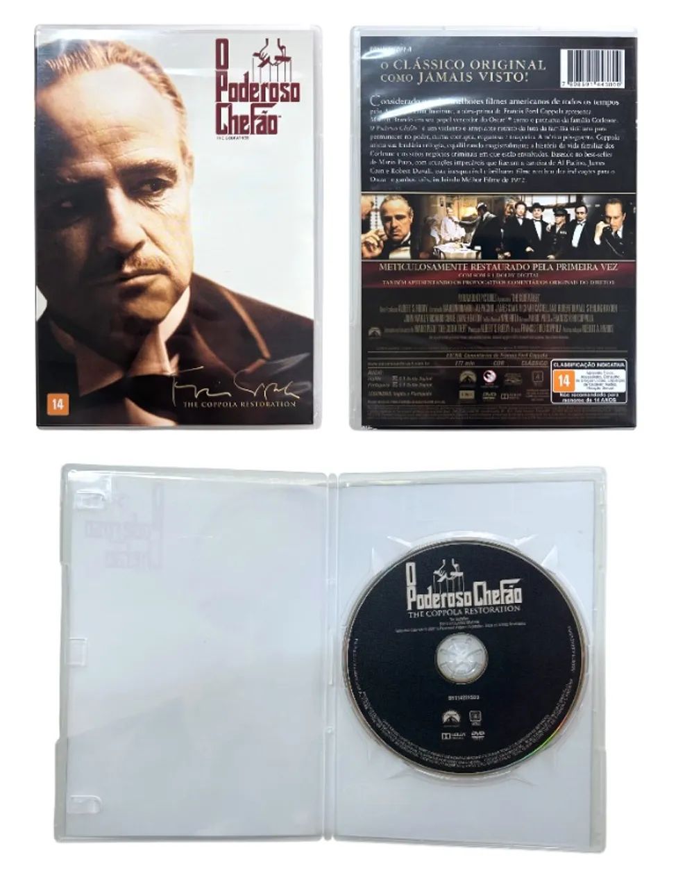 O Poderoso Chefão Trilogia (Box slim 3 DVDs) - Foto 4