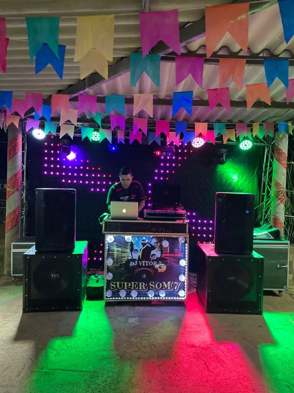 Som dj iluminação palco coberto grid  - Foto 5