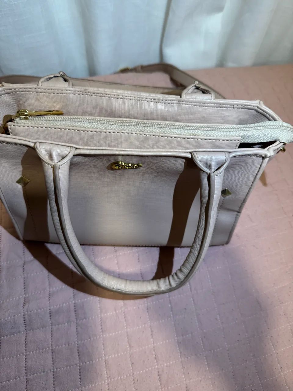 Bolsa Carmen Steffens Original- Cor nude/bege/marrom - Foto 4