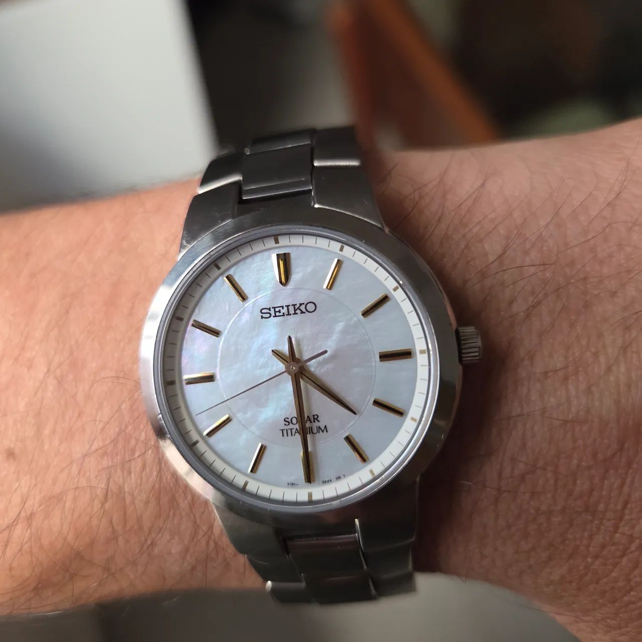 Relogio seiko solar titanium