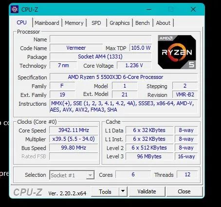 Processador Ryzen 5 5500X3D - Foto 2