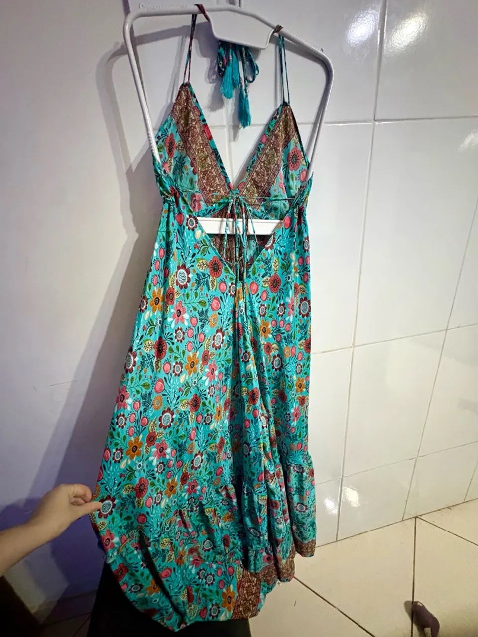 Vestido indiano boho chique costas em v - Foto 4